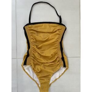 Urban Outfitters Swim One Piece Swimsuit Ruched Cutout Back Color Block